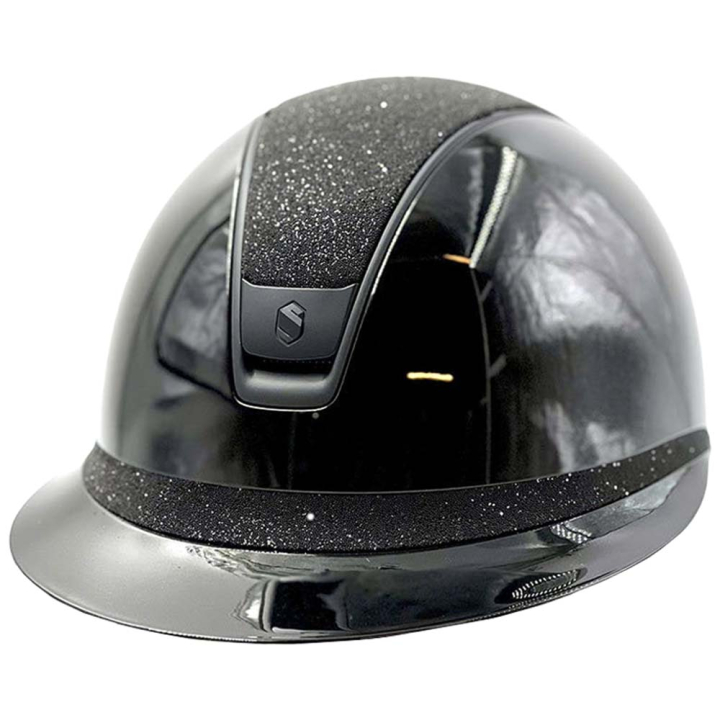 Ridehjelm Miss Shield 2.0 Glossy Crystal Fabric Matt Trim Svart i gruppen Rideutstyr / Ridehjelmer / Solskjerm hos Equinest (50227BLACKBLACBA_r)