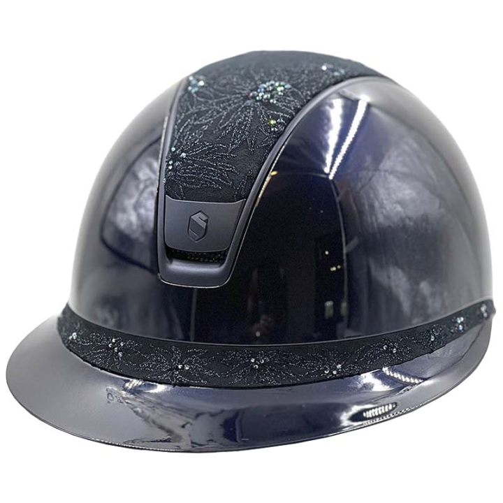 Ridehjelm Miss Shield 2.0 Glossy Spring Flower Matt Trim Marineblå i gruppen Rideutstyr / Ridehjelmer / Solskjerm hos Equinest (50248NAVYNAVYLNA_r)