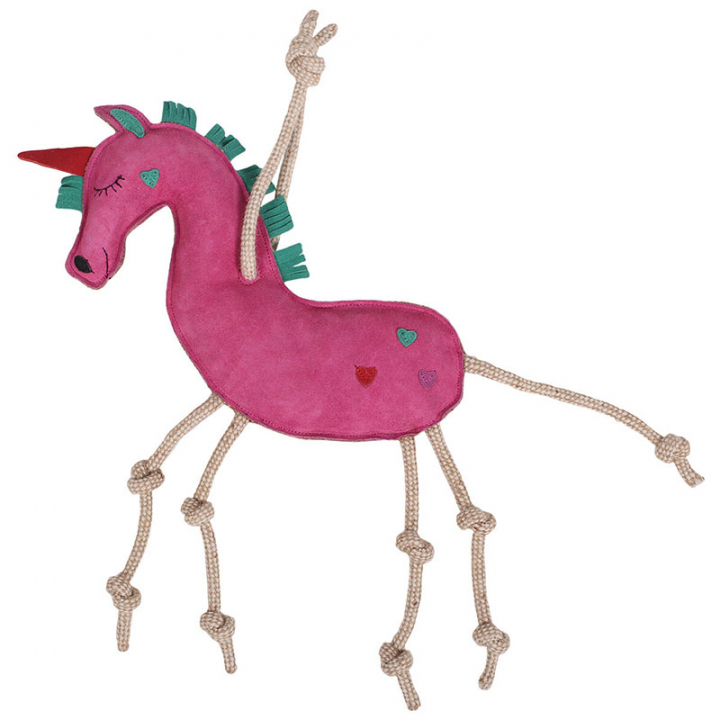 Hesteleke Unicorn semsket skinn ECO Rosa i gruppen Stall & Paddock / Hestelek hos Equinest (5190PI)