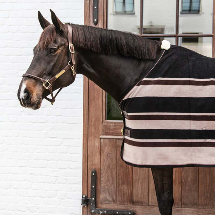 Fleecedekken Heavy Stripes Brun i gruppen Hestedekken / Fleecedekken hos Equinest (52147BR_r)