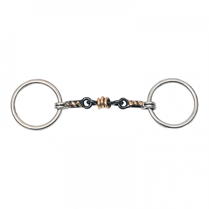 Tredelt bitt Sweet Iron med ruller HG i gruppen Hesteutstyr / Bitt / Trinsebitt hos Equinest (53230SI)