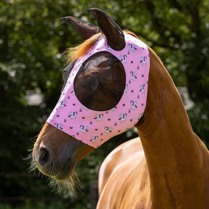 Fluemaske Super Bug Unicorn Rosa i gruppen Fluebeskyttelse / Fluemasker hos Equinest (5344UNI1PI_r)