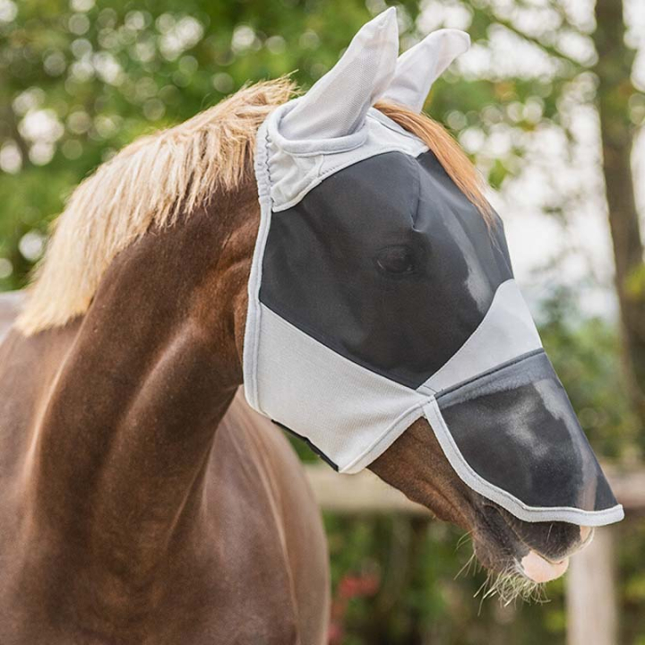 Fluemaske med nese Solarie UV Grå i gruppen Fluebeskyttelse / Fluemasker hos Equinest (5345GS1GR_r)