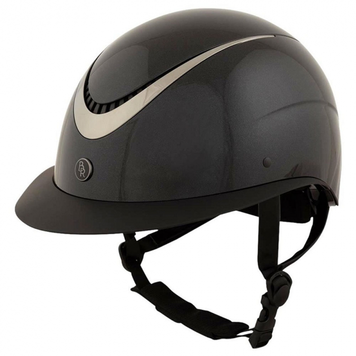 Ridehjelm Theta Plus Glossy Svart/Gunmetal i gruppen Rideutstyr / Ridehjelmer / Solskjerm hos Equinest (541042BA)