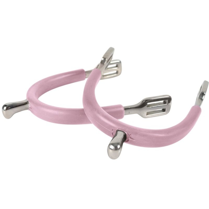 Sporer HS Rubber-Coated 15mm Rosa/Sølv i gruppen Rideutstyr / Sporer hos Equinest (602970PIGR)