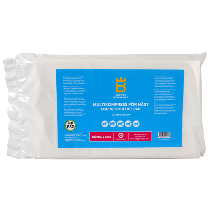 Multikompres for hest 20x40cm i gruppen Stell & Pleie / Sårpleie & Salver / Flexbandasjer hos Equinest (604190)