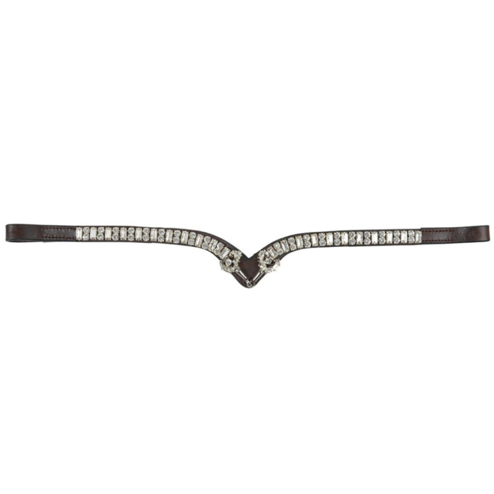 Pannereim HS Bitt Strass Brun i gruppen Hesteutstyr / Hodelag & Pannebånd / Pannebånd hos Equinest (604365BR_r)