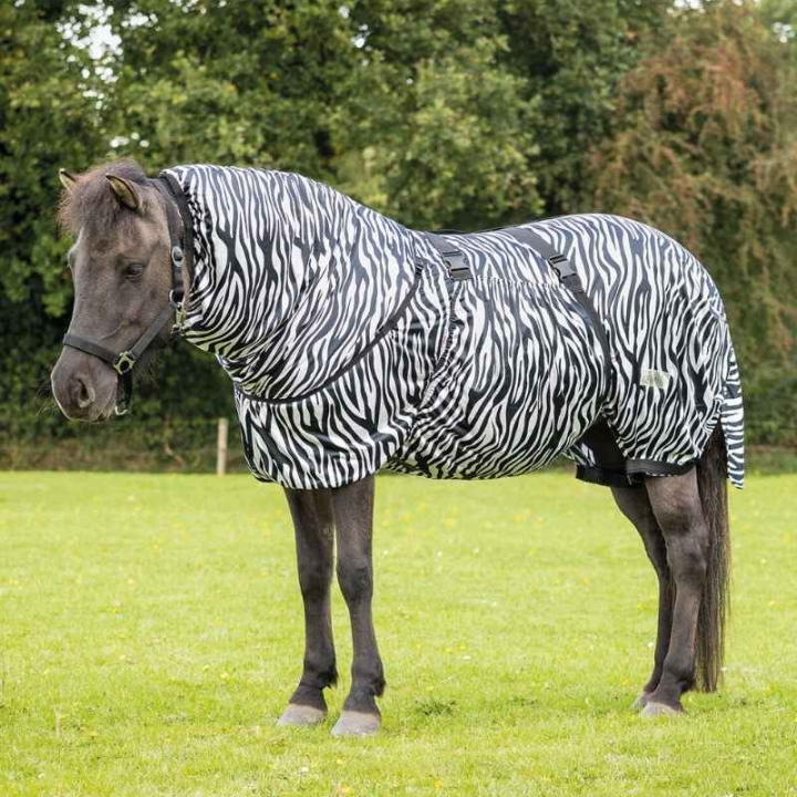 Eksemdekken Icelandic UV-Protection Zebra Svart/Hvit i gruppen Hestedekken / Fluedekken & Eksemdekken hos Equinest (6212ZE16BAWH_r)