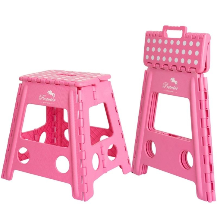 Sammenleggbar Stallkrakk Anti-Slip Rosa i gruppen Stall & Paddock / Stallutstyr / Stallkrakker & Oppstigningskrakker hos Equinest (651316PI)