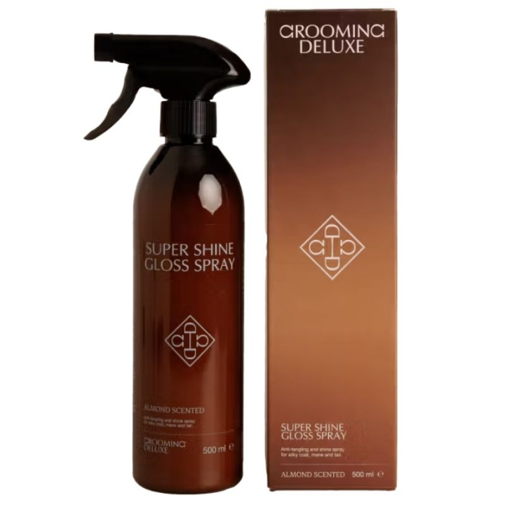Pelsglans Super Shine Gloss Spray Almond 500ml i gruppen Stell & Pleie / Pelspleie / Pelsglans hos Equinest (72113BE-500)