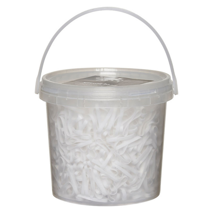 Gummistrikker Silikon 1500st HG Hvit i gruppen Stell & Pleie / Gummibånd & Manrosetter hos Equinest (72494WH)