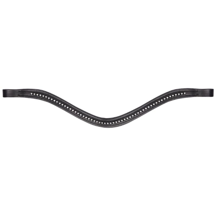 Pannereim Diamond Curved Svart/Sølv i gruppen Hesteutstyr / Hodelag & Pannebånd / Pannebånd hos Equinest (8141301PBASI_r)