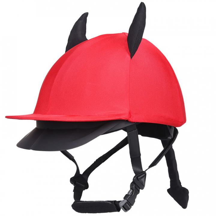Hjelmoverdrag Halloween Devil Rød/Svart i gruppen Rideutstyr / Ridehjelmer / Hjelmtilbehør & Utstyr hos Equinest (8548DEVRE)