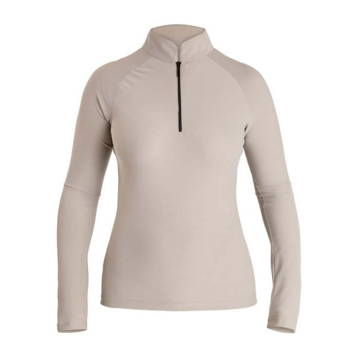 Ridetopp Mika Long Sleeve Taupe i gruppen Rideklær / Gensere & Hoodies hos Equinest (856713TAU_r)
