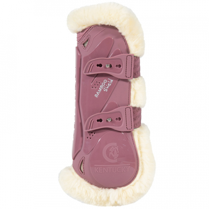 Senebeskyttere Vegan Sheepskin Bamboo Elastic Gammelrosa i gruppen Hesteutstyr / Belegg & Bandasjer / Sprangbelegg hos Equinest (88102OPI_r)