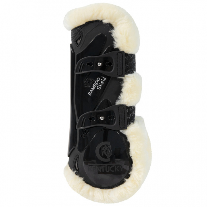 Senebeskyttere Sheepskin Bamboo Shield Svart i gruppen Hesteutstyr / Belegg & Bandasjer / Sprangbelegg hos Equinest (88102Sv_r)