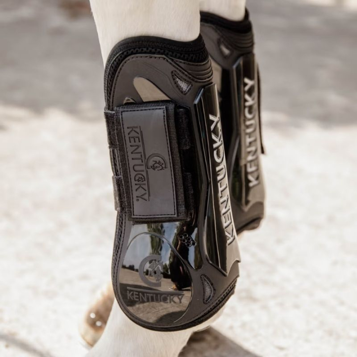 Senebeskyttere Velcro Svart i gruppen Hesteutstyr / Belegg & Bandasjer / Sprangbelegg hos Equinest (8810301MBA_r)