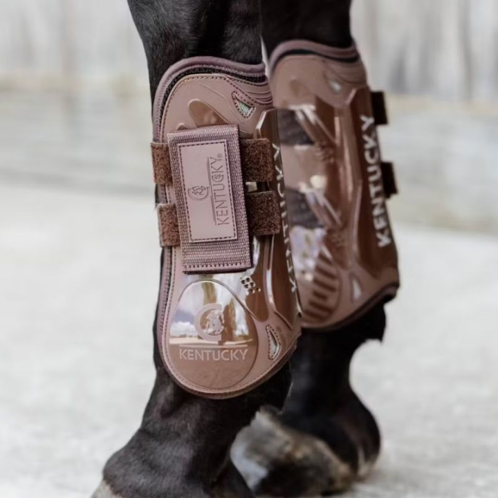 Senebeskyttere Velcro Brun i gruppen Hesteutstyr / Belegg & Bandasjer / Sprangbelegg hos Equinest (8810305MBR_r)