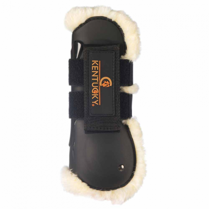 Senebeskyttere Air Sheepskin Svart i gruppen Hesteutstyr / Belegg & Bandasjer / Sprangbelegg hos Equinest (88192Sv_r)
