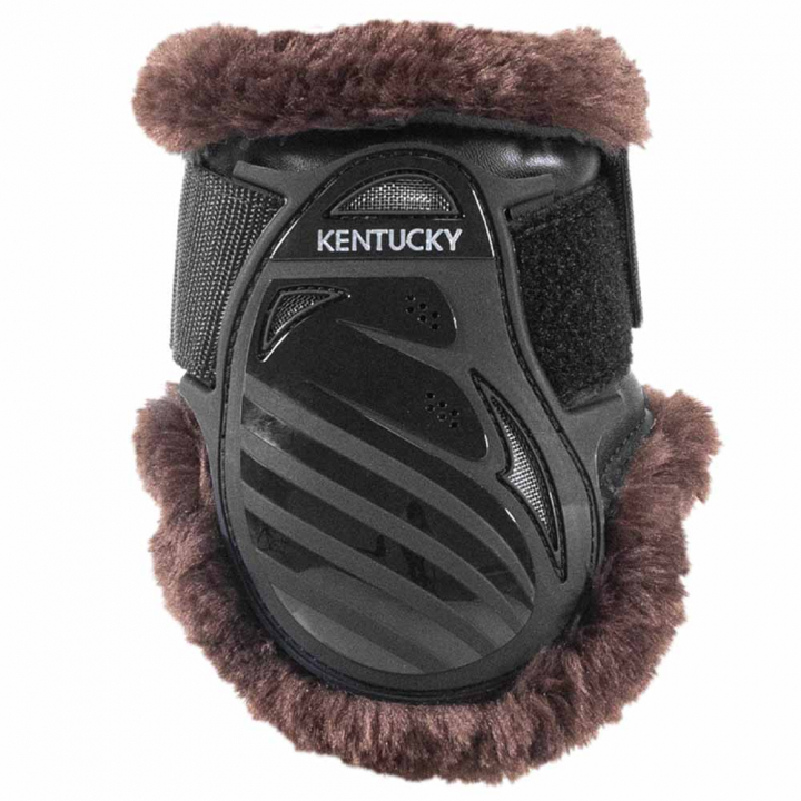 Stryksokker Young Vegan Sheepskin Svart/Brun i gruppen Hesteutstyr / Belegg & Bandasjer / Bakbeinsbelegg hos Equinest (88205BABR_r)