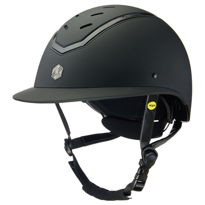 Ridehjelm MIPS Kylo Matte Solskjerm Svart/Svart i gruppen Rideutstyr / Ridehjelmer / MIPS-ridehjelmer hos Equinest (90209020322230BA)