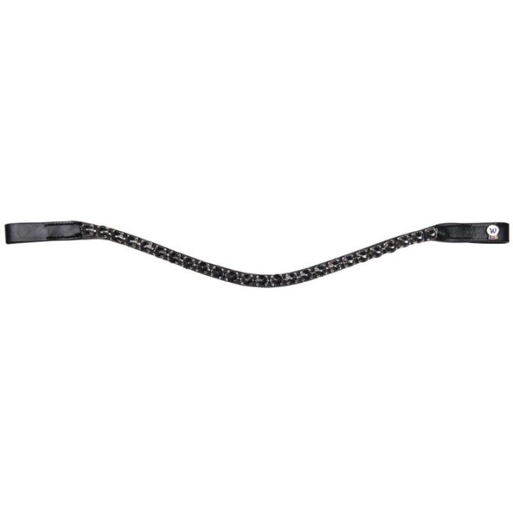Pannereim Boost X-Line Svart/Svart i gruppen Hesteutstyr / Hodelag & Pannebånd / Pannebånd hos Equinest (9576701PBABA_r)