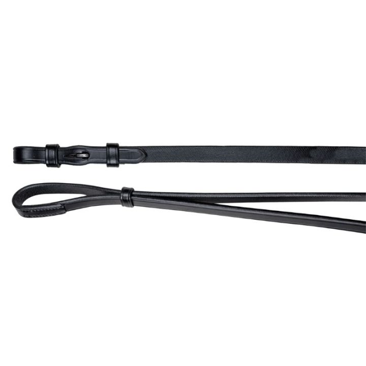 Kandartøyler Leather 12mm Hooks Svart  i gruppen Hesteutstyr / Tøyler / Lærtøyler hos Equinest (958401BA-FU)