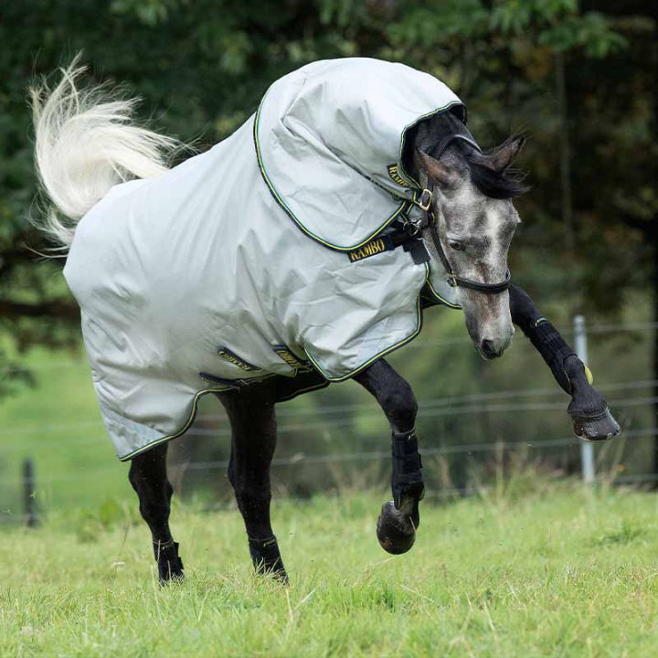 Utedekken Rambo Duo 100g - 400g Grå i gruppen Hestedekken / Utedekken / Vinterdekken hos Equinest (AAADA4Gr_r)
