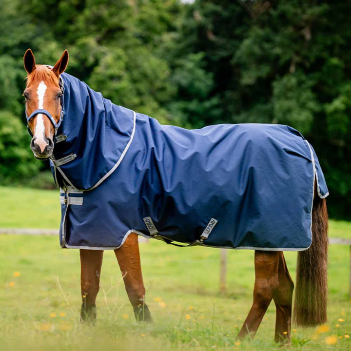 Vinterdekken med Hals Amigo Ripstop 900 Plus 200g Marineblå/Grå i gruppen Hestedekken / Utedekken / Vinterdekken hos Equinest (AARPG4NA)