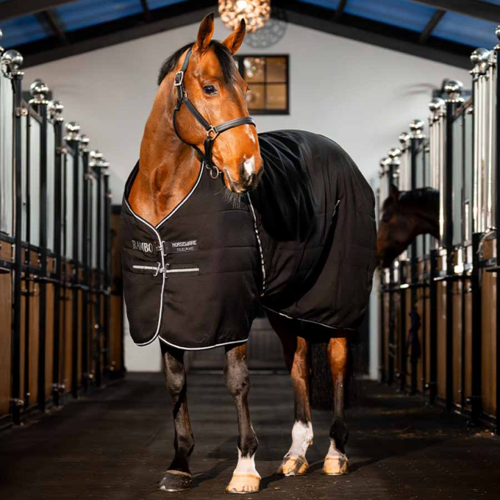 Stalldekken Rambo 1000D 100g Svart/Grå i gruppen Hestedekken / Stalldekken hos Equinest (ABAAA2KJJBAGR_r)