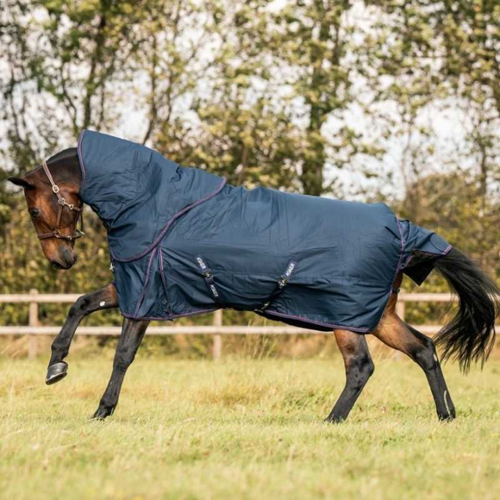 Vinterdekken med Hals Turnout 200g 600D Marineblå i gruppen Hestedekken / Utedekken / Vinterdekken hos Equinest (AS00541785NA_r)