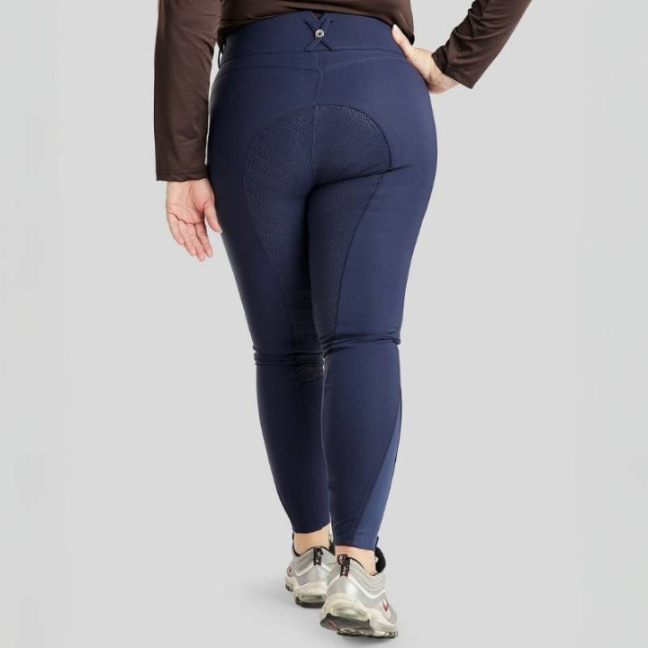 Ridebukse Megan Yati Curve Full Grip Marineblå i gruppen Rideklær / Ridebukser & Ridetights / Ridebukser hos Equinest (C20782103NA_r)