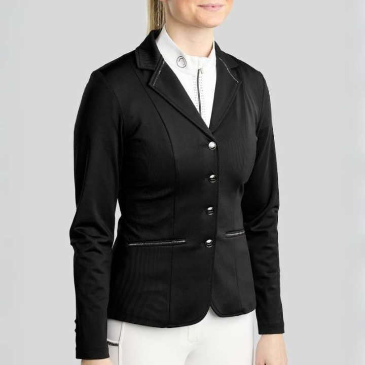 Stevnejakke MoKira Softshell Gun Metal Crystals Svart i gruppen Rideklær / Konkurransejakker & Frakker hos Equinest (COMB2670434BA_r)