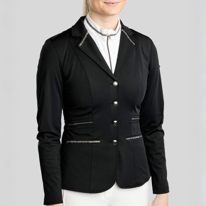 Stevnejakke MoKelly Softshell Gun Metal Crystals Svart i gruppen Rideklær / Konkurransejakker & Frakker hos Equinest (COMB2671434BA_r)