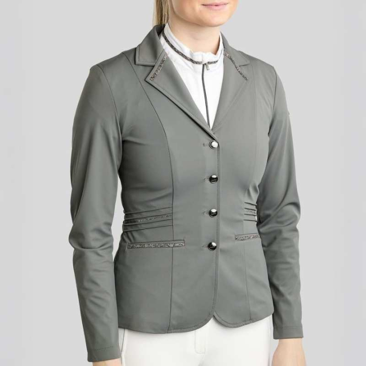 Stevnejakke MoKelly Softshell Gun Metal Crystals Grå i gruppen Rideklær / Konkurransejakker & Frakker hos Equinest (COMB2671634GR_r)