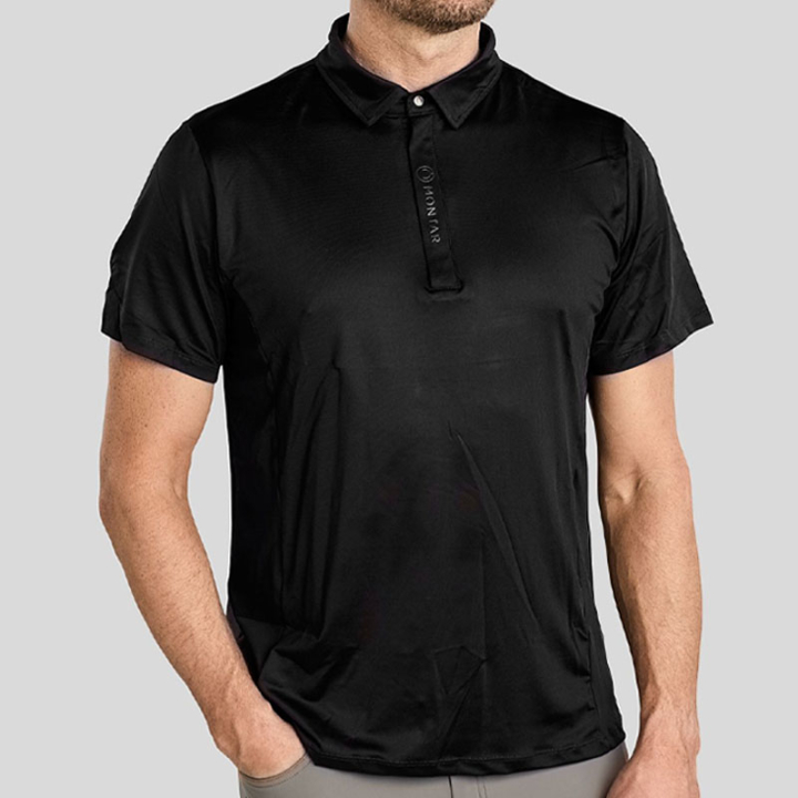 Poloskjorte Herre Clubwear Svart i gruppen Rideklær / Ridetopper & T-skjorter / Poloskjorter hos Equinest (CW302414LBA_r)