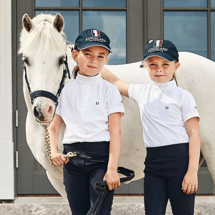 Konkurransetopp Barn/Junior Classic Short Sleeve Hvit i gruppen Rideklær / Ridetopper & T-skjorter / Konkurransetopper hos Equinest (D1000222WH_r)