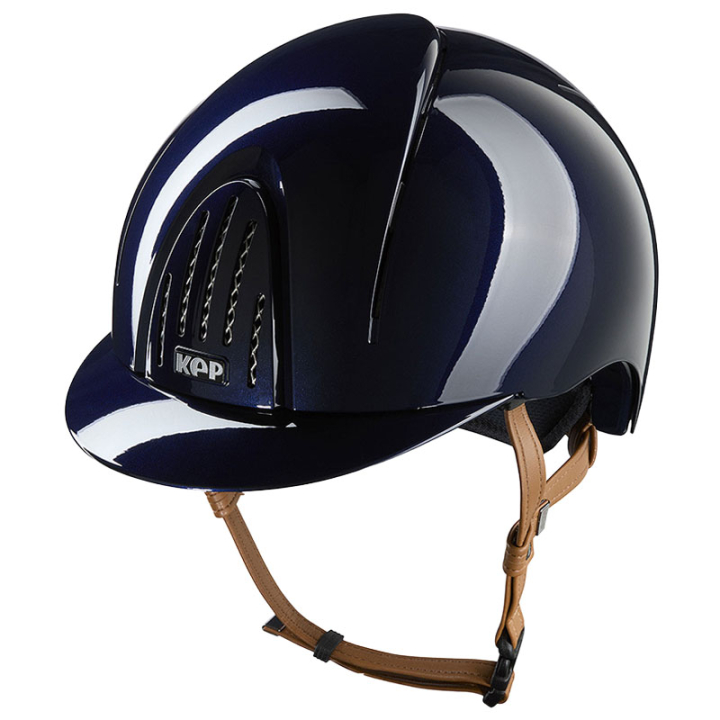 Ridehjelm Smart Nova Metal Polish Beige Strap Marineblå i gruppen Rideutstyr / Ridehjelmer / Standardskjerm hos Equinest (E54363L05071NA_r)