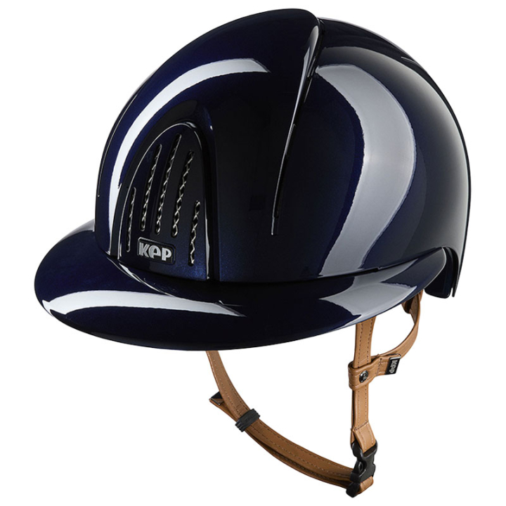 Ridehjelm Smart Nova Metal Polish Polo Beige Strap Marineblå i gruppen Rideutstyr / Ridehjelmer / Solskjerm hos Equinest (E54364L05071NA_r)