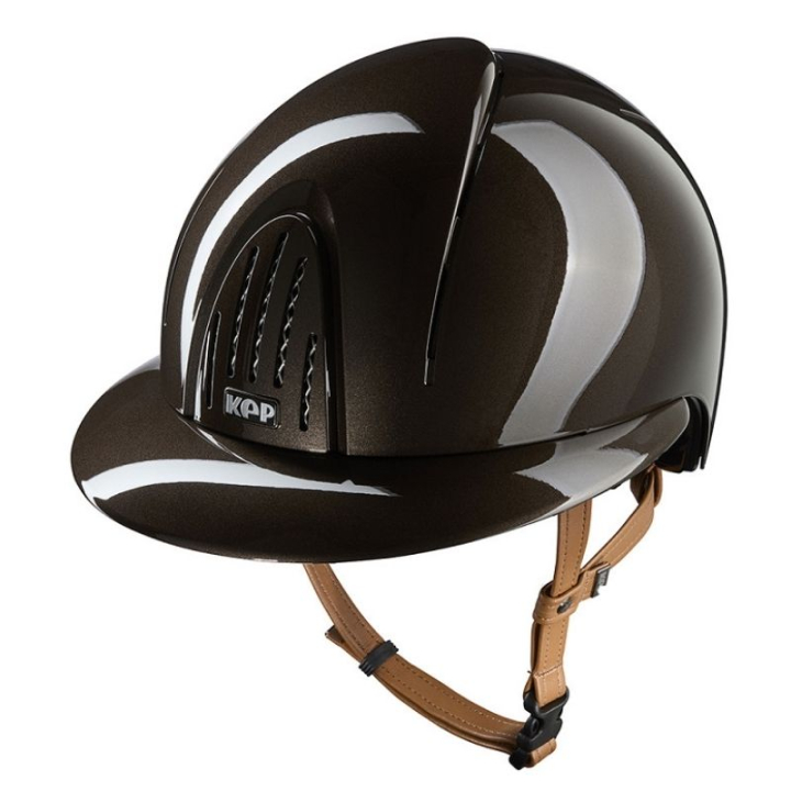 Ridehjelm Smart Nova Metal Polish Polo Beige Strap Brun i gruppen Rideutstyr / Ridehjelmer / Solskjerm hos Equinest (E54364N0BR_r)
