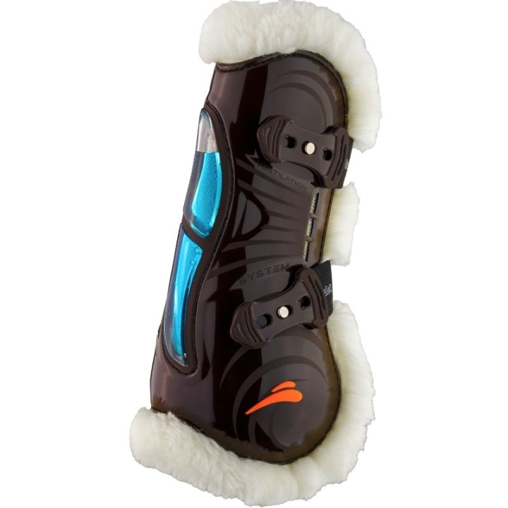 Senebelegg eAirshock Fluffy Brun i gruppen Hesteutstyr / Belegg & Bandasjer / Sprangbelegg hos Equinest (EAIRFLMASBR_r)
