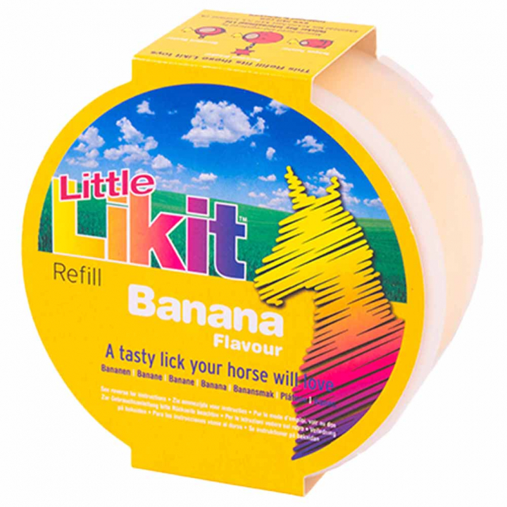 Sliksten Little Banana Refill uten hull 250g i gruppen Tilskudd / Tilskudd hest / Saltsteiner & Slikkesteiner hos Equinest (LIKLLBAEU-250)