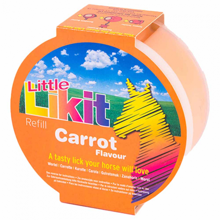 Sliksten Little Carrot Refill uten hull 250g i gruppen Tilskudd / Tilskudd hest / Saltsteiner & Slikkesteiner hos Equinest (LIKLLCAEU-250)