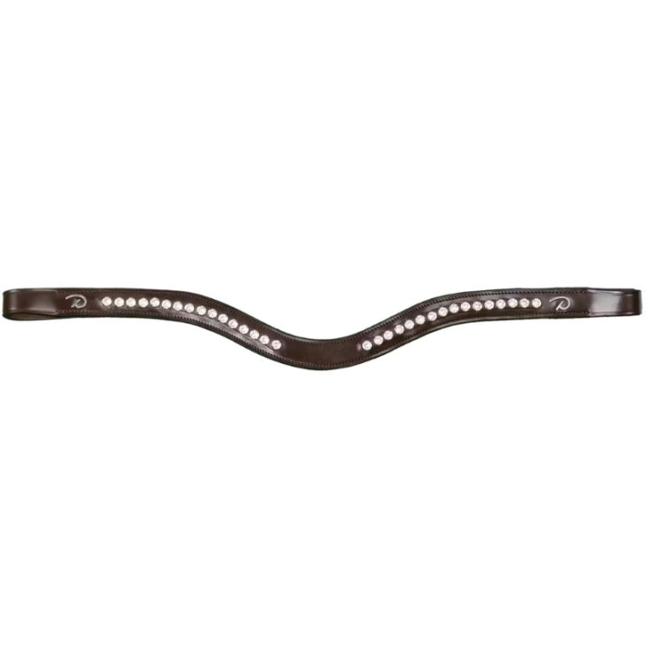 Pannereim V-form Half Swarovski New English Collection Brun i gruppen Hesteutstyr / Hodelag & Pannebånd / Pannebånd hos Equinest (NE02FBr_r)
