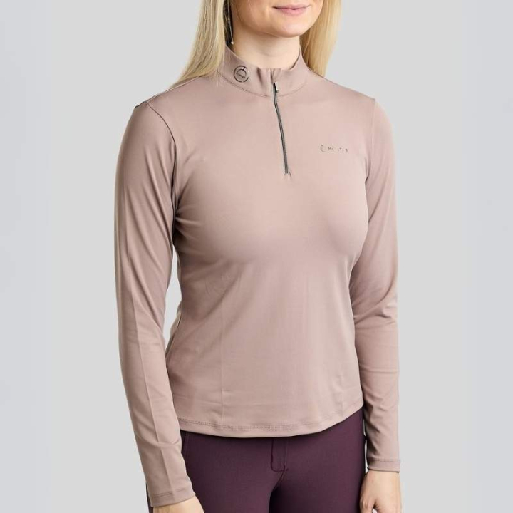 Treningstopp MoMegan Polo Long Sleeve Pearl Grey i gruppen Rideklær / Gensere & Hoodies hos Equinest (PL267631LRGRE_r)