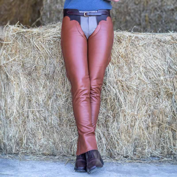 Lange Chaps Leather Cognac i gruppen Ridesko, Støvler & Chaps / Chaps hos Equinest (RI12ACOLCO_r)