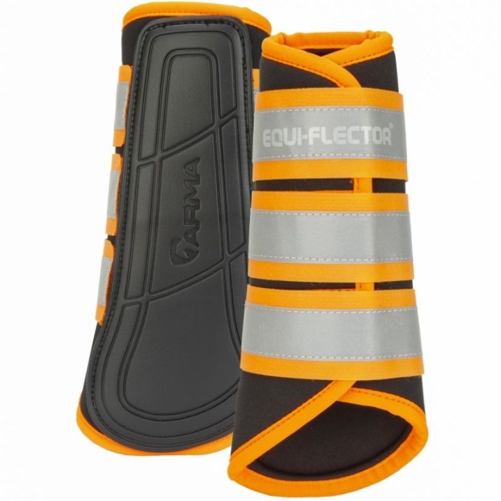Refleksbelegg NX-MAX Neoprene Equi-Flector Svart/Oransje i gruppen Rideutstyr / Reflekser hos Equinest (SH194440SBARE_r)