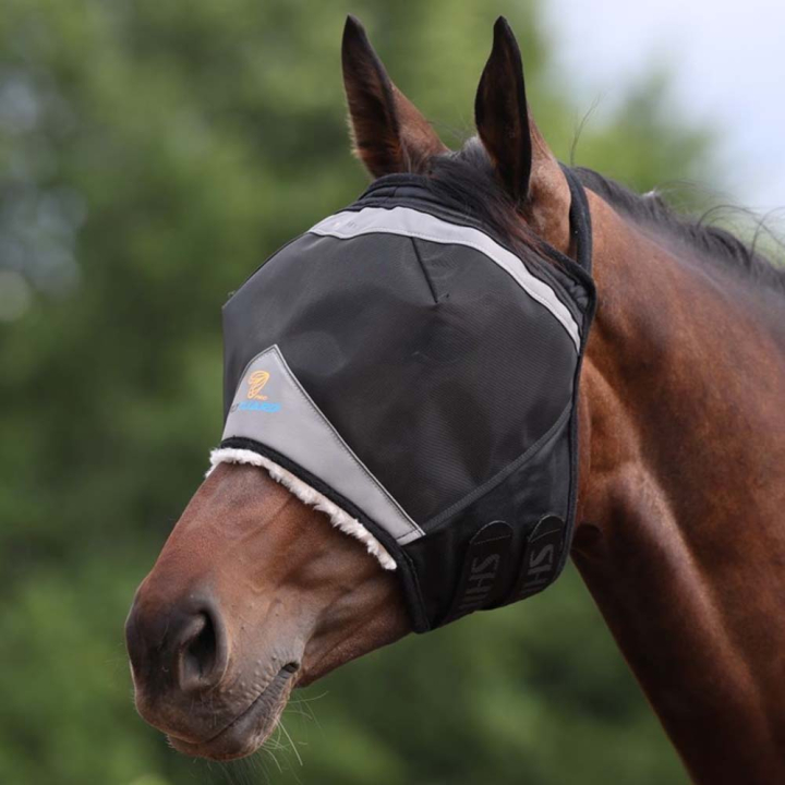 Fluemaske uten ører Svart/Grå i gruppen Fluebeskyttelse / Fluemasker hos Equinest (SH6661Sv_r)