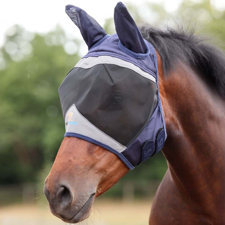 Fluemaske Fine Mesh with Ears Marineblå i gruppen Fluebeskyttelse / Fluemasker hos Equinest (SH666217NA_r)