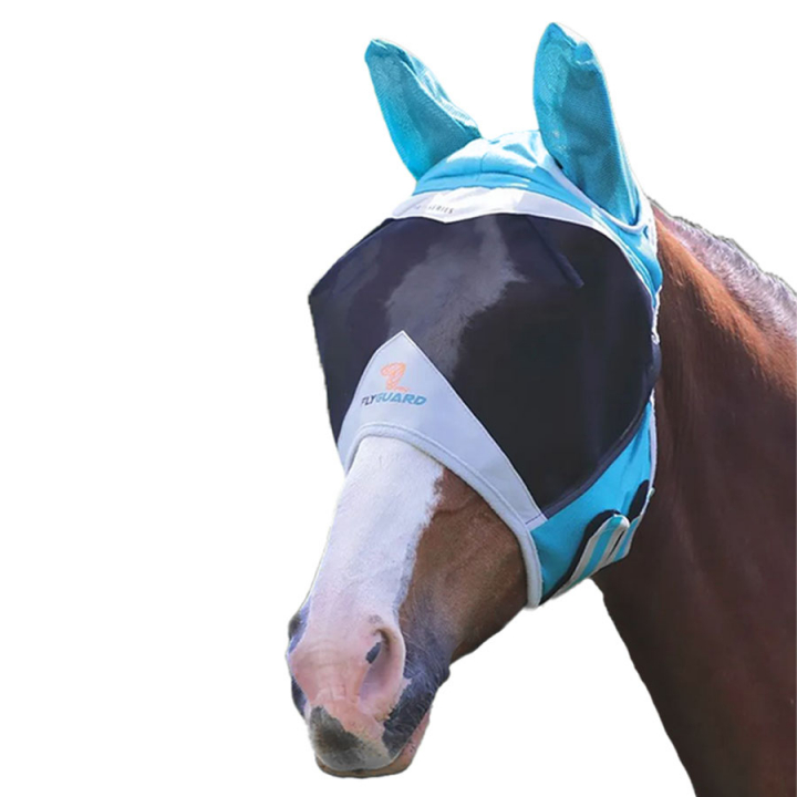 Fluemaske Fine Mesh med ører Teal/Grå i gruppen Fluebeskyttelse / Fluemasker hos Equinest (SH6662_K_r)